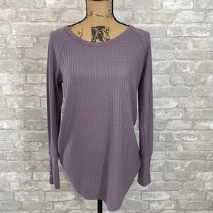 Chaser Lavender Waffle Knit Top